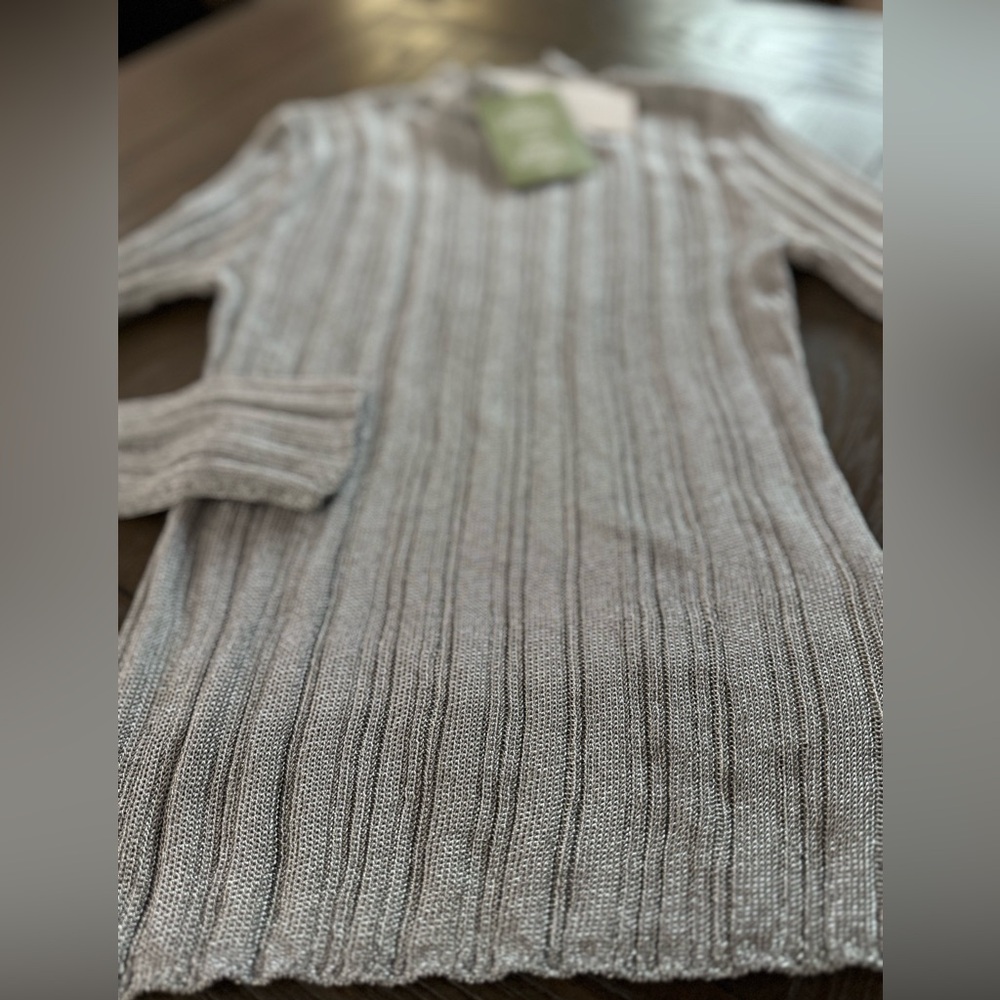 H&M Light Gray Ribbed Turtleneck Sweater